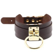 Gothic Punk Wide PU Leather O Ring BDSM Collar Choker Necklace Women Bondage Collar