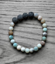 Amazonite Volcanic Rock Diffuser Bracelet | Natural Aromatherapy Jewelry