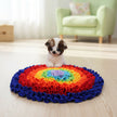 Rainbow Dog Snuffle Mat – Interactive Nose Work Puzzle Toy for Slow Feeding & Mental Enrichment