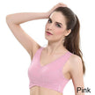 Front Cross Side Buckle Lace Side Non-Wire Sports Fitness Bra women