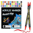 Acrylic Marker Pen Double-headed Stackable Water-based Paint Brush Paint Marker and Highlighter