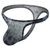 Men's Underwear Leopard Mesh T-back Low Waist thong Briefs