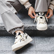 Men's Casual Sneakers with Color-Block Design and Rubber Sole