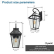 Modern Outdoor Waterproof Wall Lights fixture Support Many Types Of Bulb-2 Packs