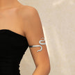 Hip-hop Spiral Stone Open Arm Bracelet – Electroplated Iron Tassel Circle Jewelry