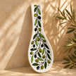 Palestinian Ceramic Spoon Rest – Compact Spoon Holder for Stove & Cooking