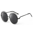 Large Frame Round Frame Unisex Sun Glasses True Film Ink Mirror Flat Light Mirror