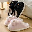 Winter Cotton Cat Slippers Soft Plush Comfy Warm Couple Slip-On House Cute Cat Face Slippers For Winte