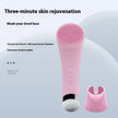Silicone Electric Face Cleansing Brush with Vibration & Heating