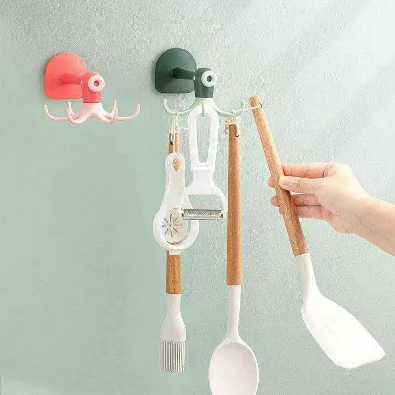 360 Degree Rotating Wall mounted No punch Sticky Hook