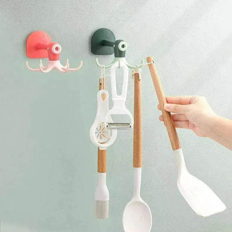 360 Degree Rotating Wall mounted No punch Sticky Hook