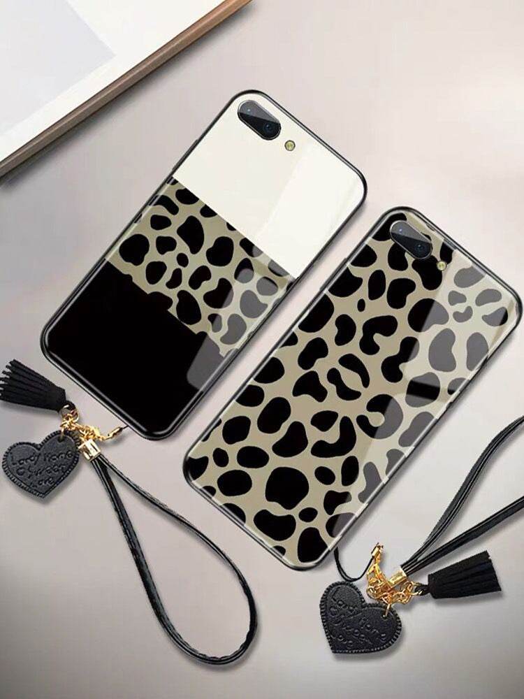 Luxury Leopard Tempered Glass Mirror iphone Case