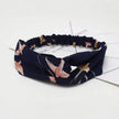 Women Retro Style Knotted Hairband floral Print Cross Headband