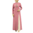 ArabWomen Plain Split Long sleeve Abaya Dress