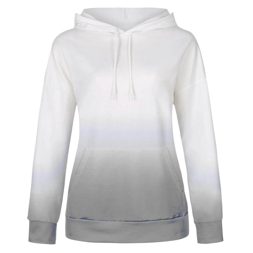 Women Tie-dye print hooded long sleeves