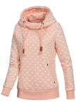 Women Printed loose hooded sweatshirt