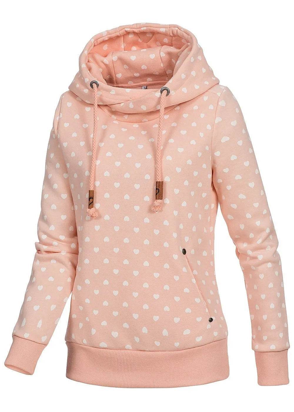 Women Printed loose hooded sweatshirt