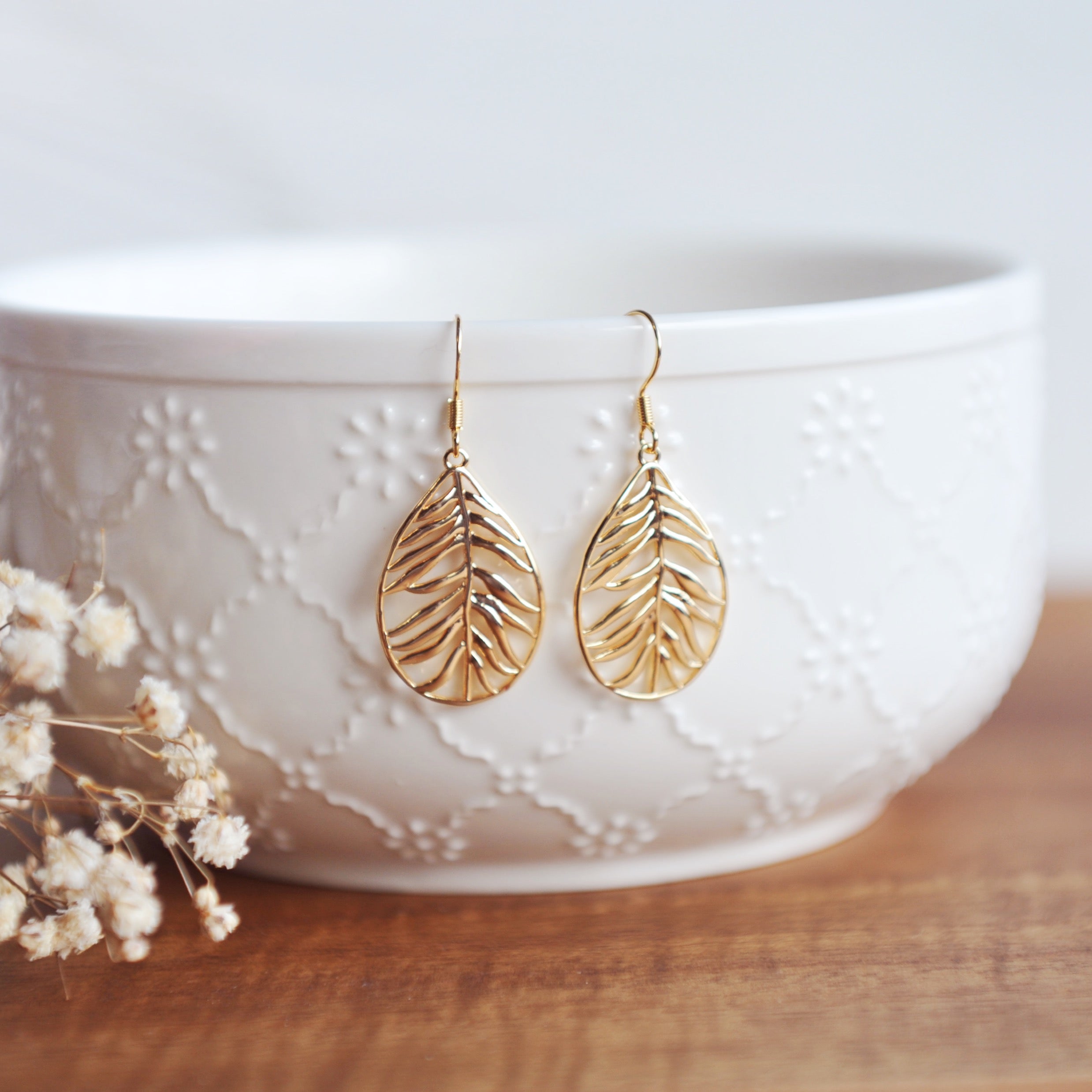 LANA Gold Leaf Earrings