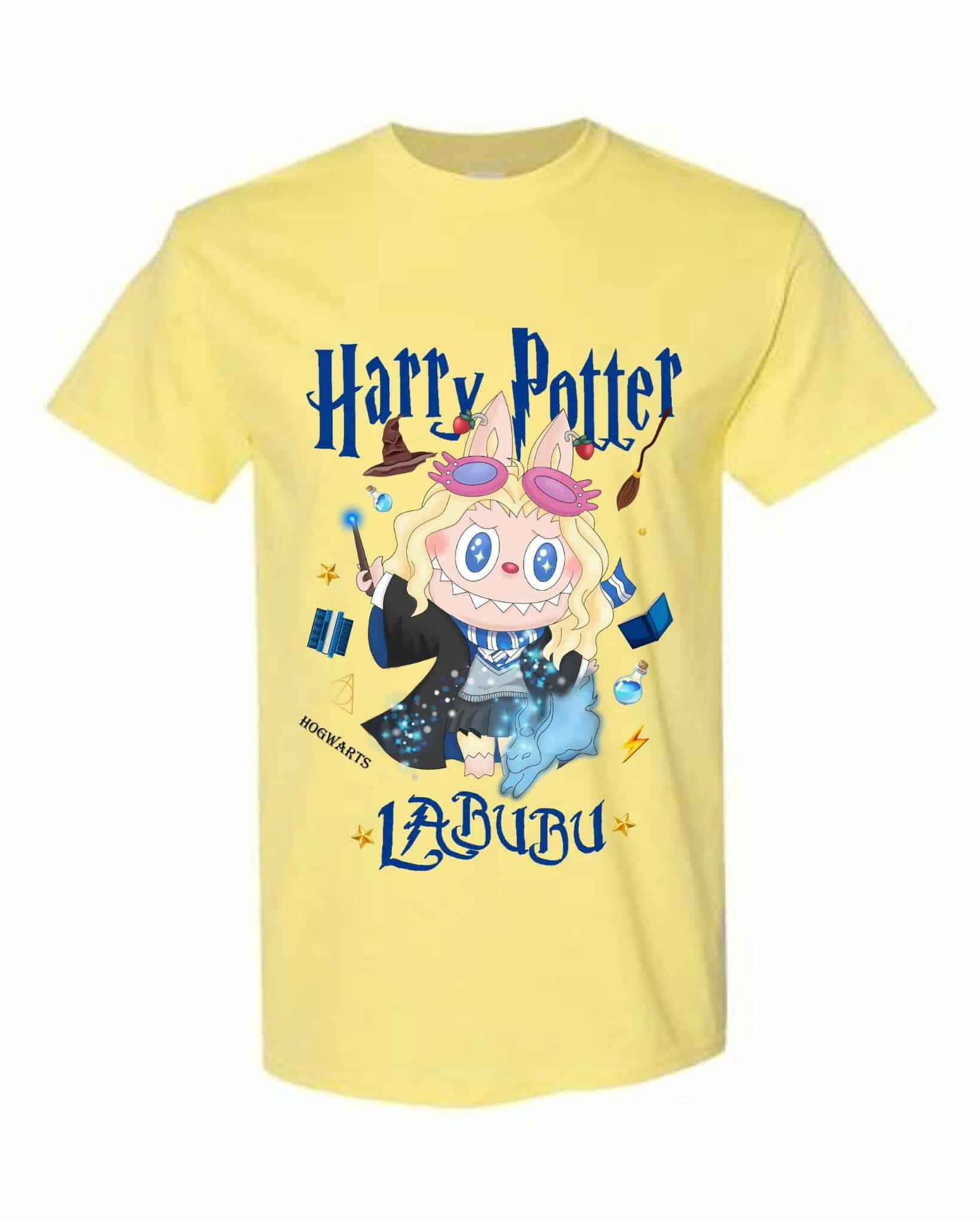 [Adult size] Harry Potter Labubu T-Shirt – Kawaii Wizard Graphic Tee, 100% Cotton
