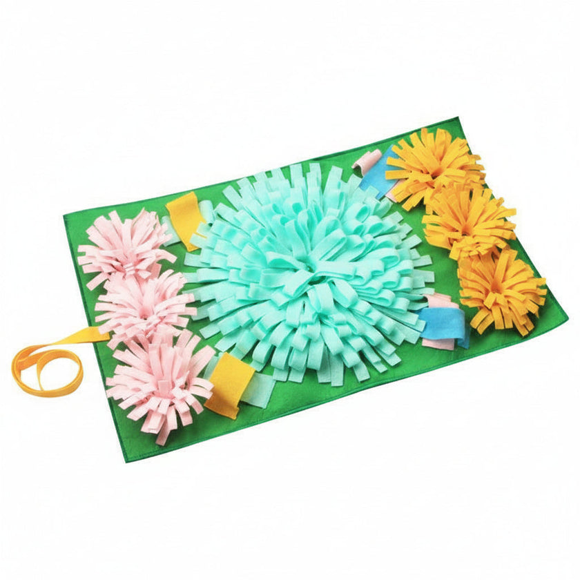 Interactive Dog Snuffle Mat Puzzle – Nose Work Enrichment Toy & Slow Feeder Treat Mat