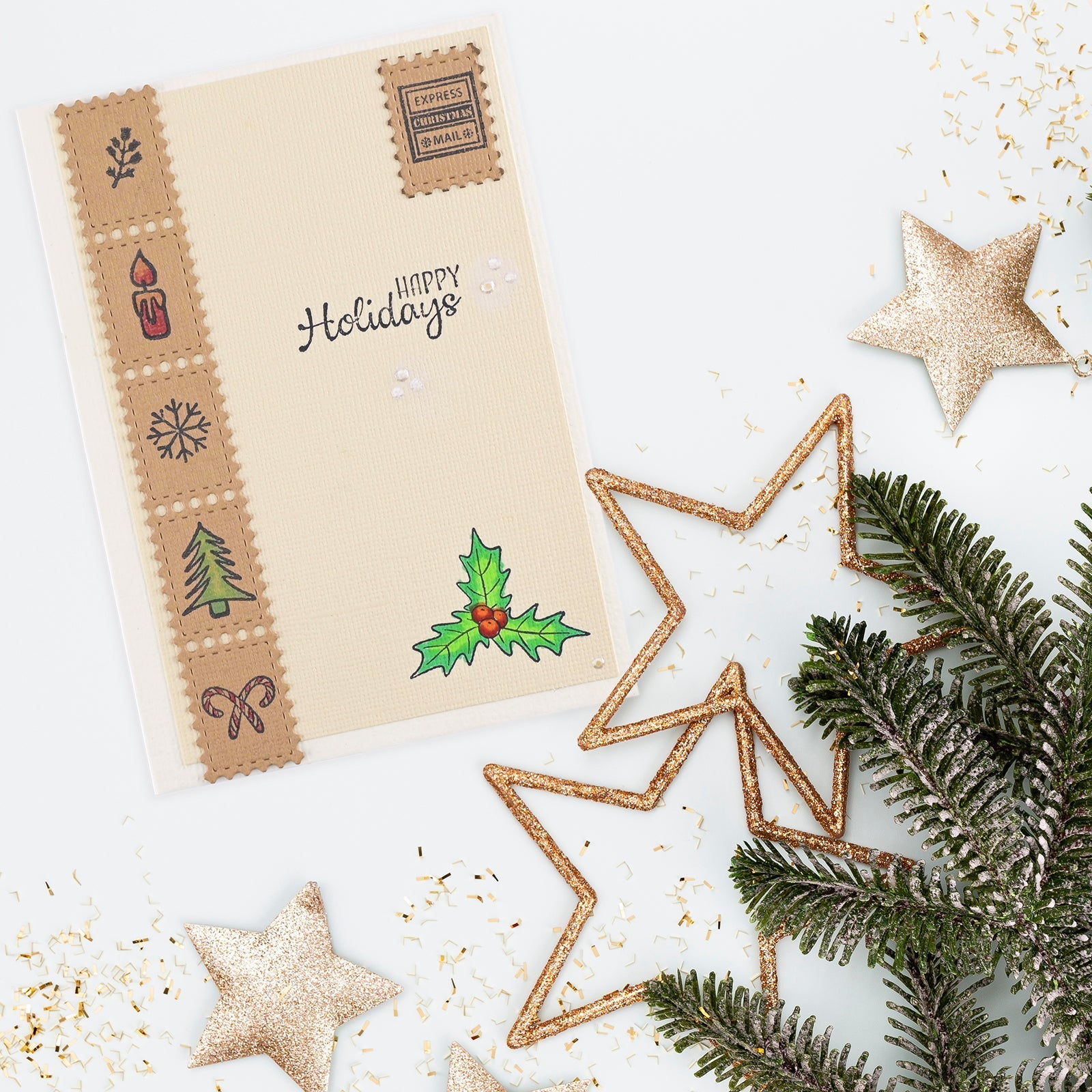 Vaessen Creative • Cutting Die Set Postal Stamp Strip