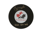 Joshua Roy Autographed Team Canada Autograph Model Puck Inscribed 