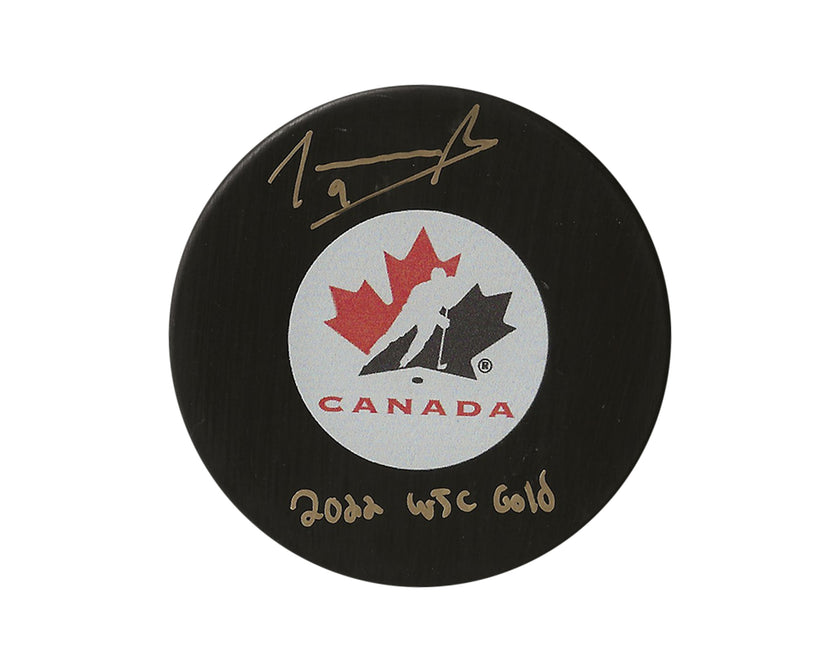 Joshua Roy Autographed Team Canada Autograph Model Puck Inscribed 