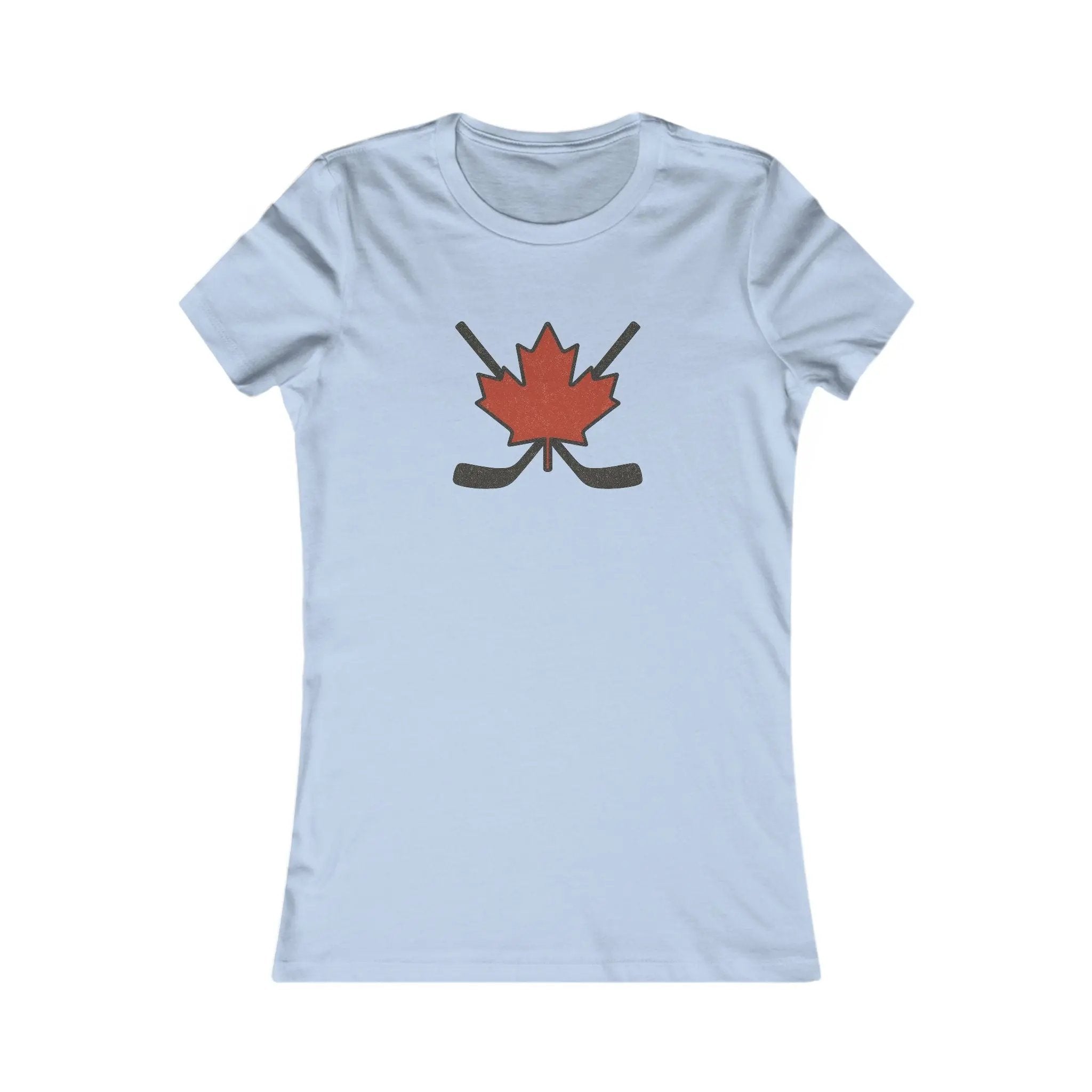 Maple Leaf Hockey Sticks Women's T-Shirt – Canadian Hockey Pride Tee
