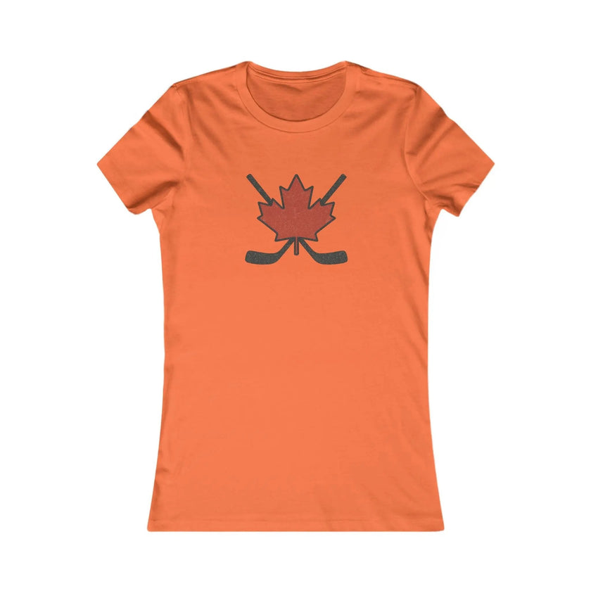 Maple Leaf Hockey Sticks Women's T-Shirt – Canadian Hockey Pride Tee