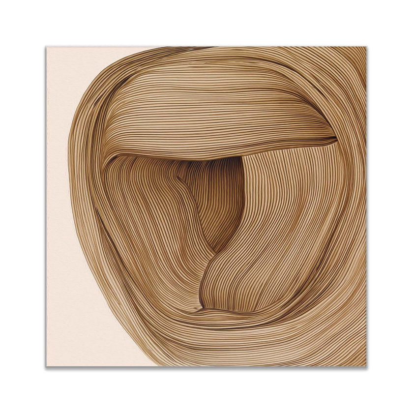 Toile d'art murale avec dessin au trait fin, 91 cm x 91 cm.