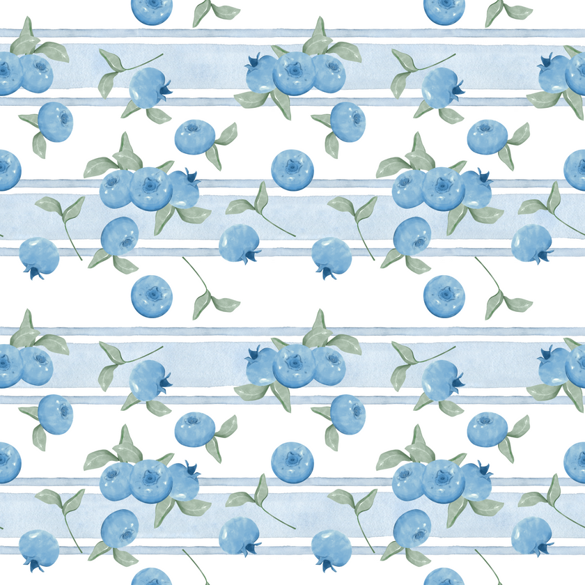 Mousseline de bambou bleuets