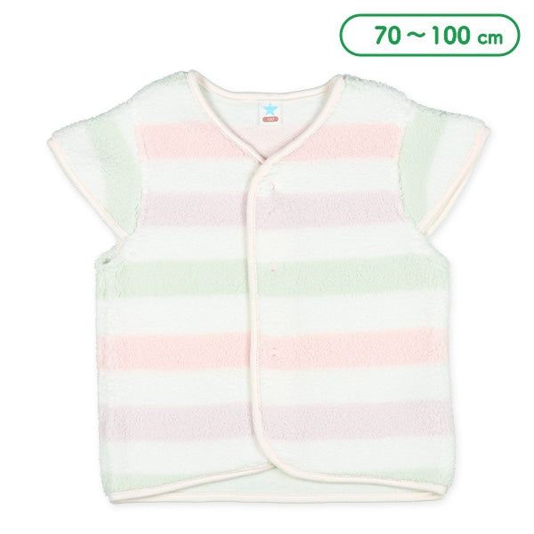 西松屋 ELFINDOLL ボアフリースベスト（ボーダー） 正規品