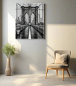 Brooklyn Bridge in Black & White-Skyline Wall art