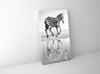 Zebra Canvas Black and White -Wildlife Canvas Art-Silver varnish