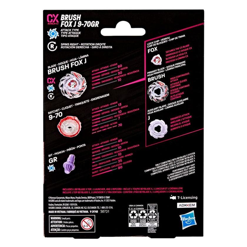 (Hasbro) Beyblade X - Brush Fox J 9-70GR CX Starter Pack