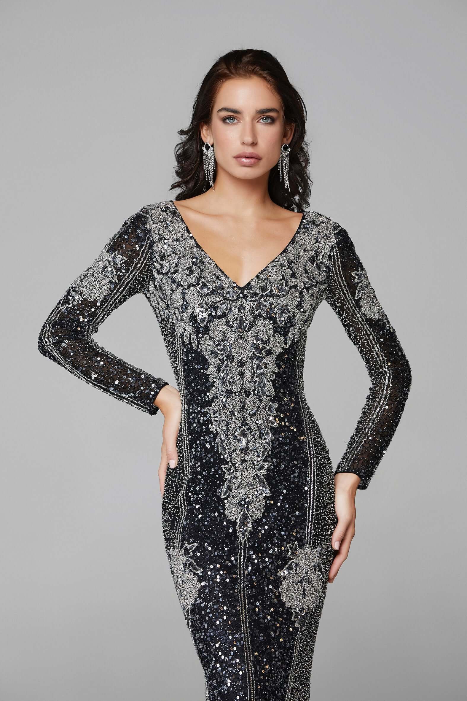 Long Sleeve beaded allover