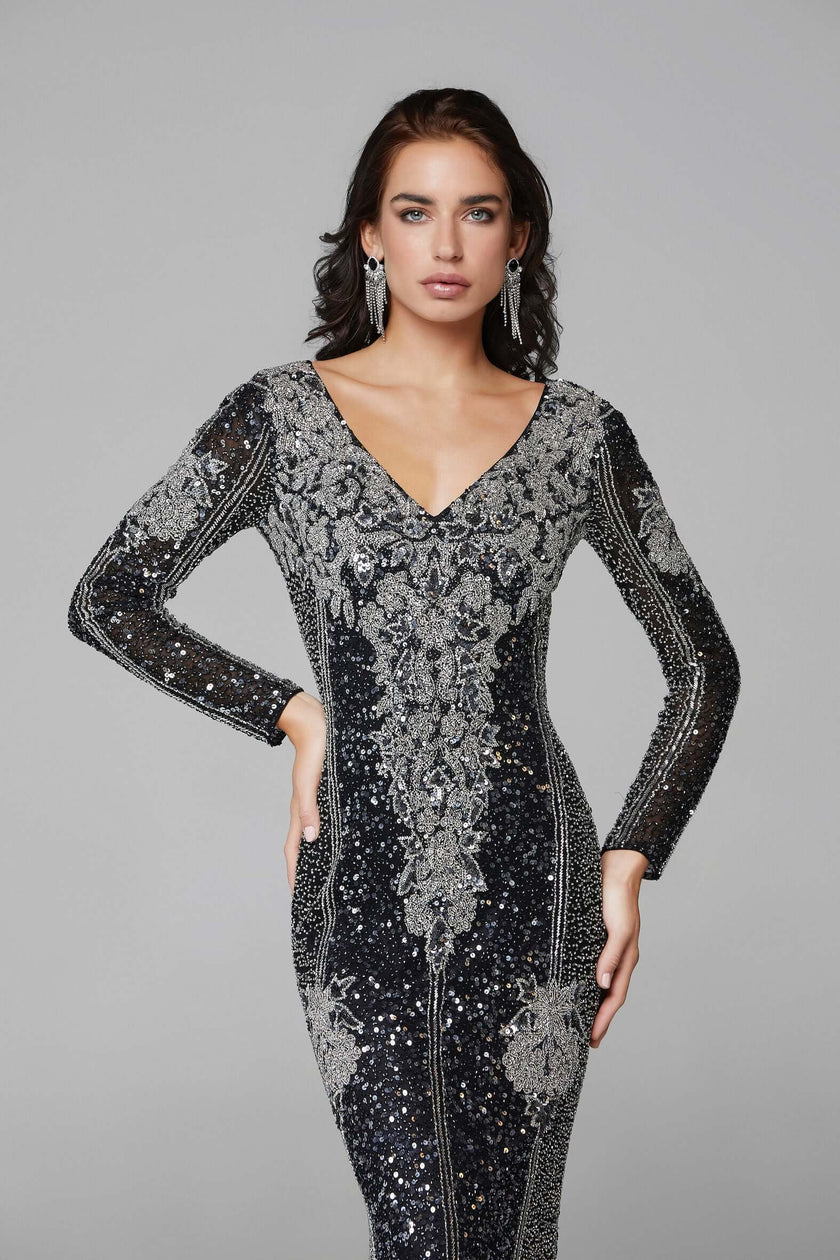 Long Sleeve beaded allover