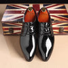 Men's Slip-On Business Casual Leather Dress Shoes – Black, Blue & Red | Canada & USA