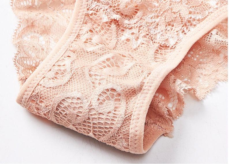 Women's Seamless Mid-Waist Lace Briefs pant with Bow Detail for Everyday Wear