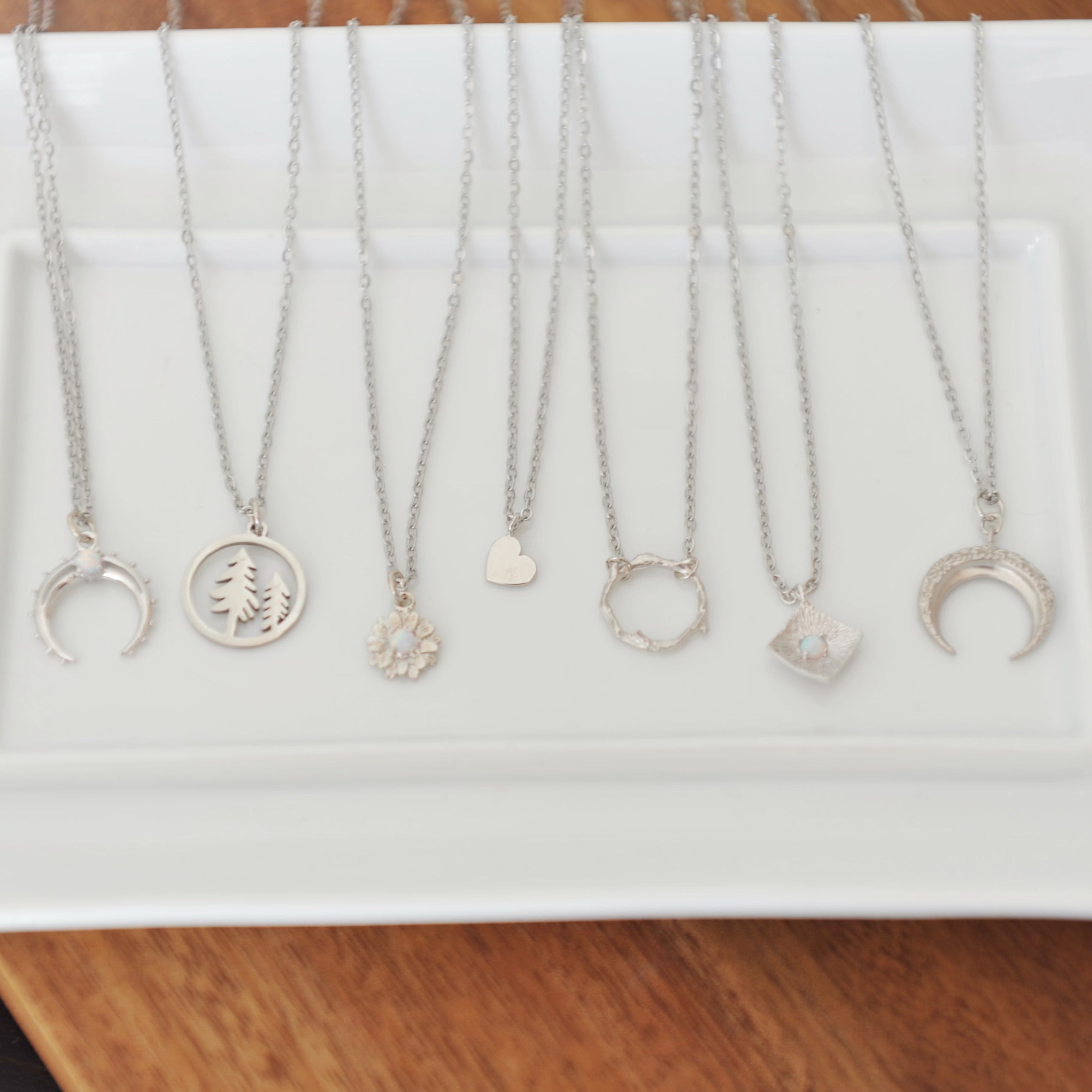 Hemlock Stainless Steel Tree Necklace