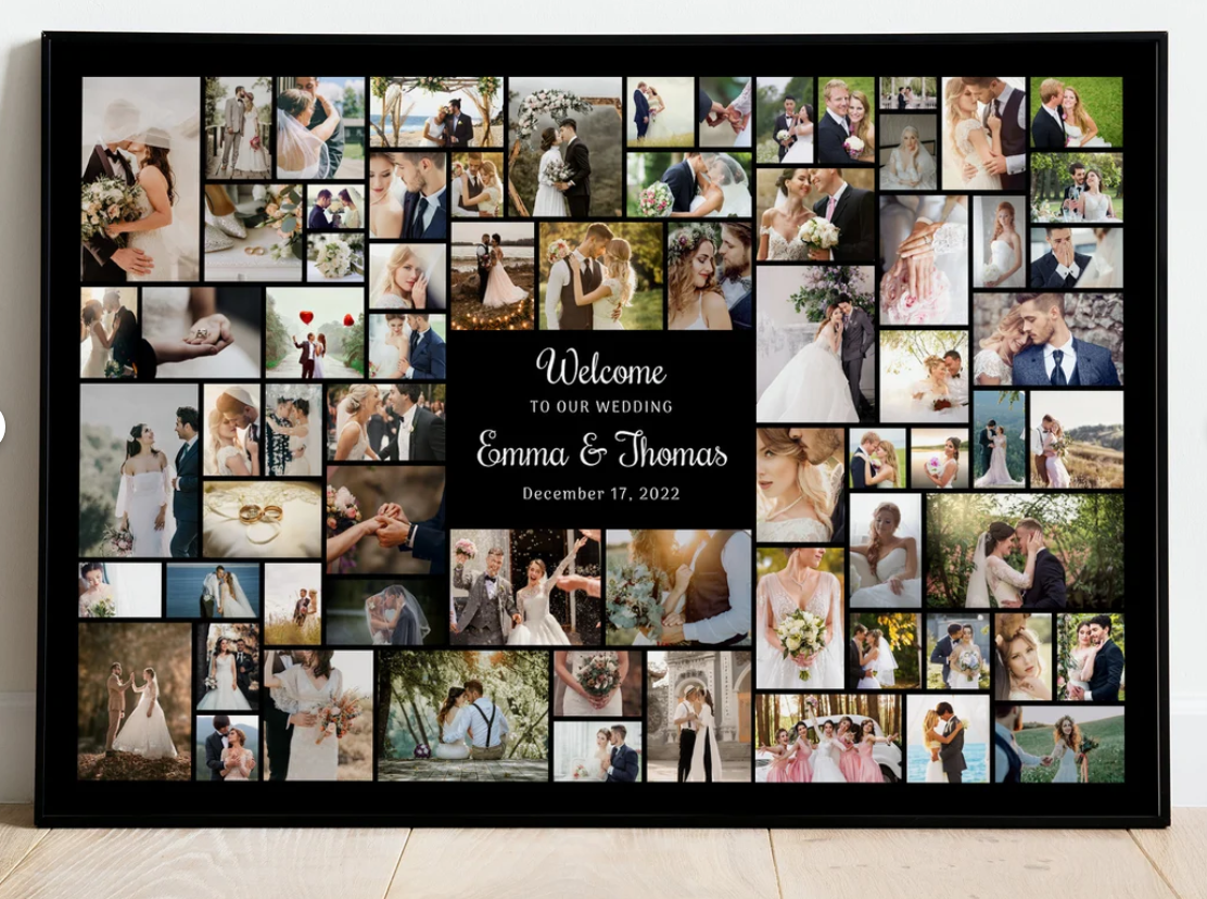 Toile de collage 36″X24″ avec 70 photos