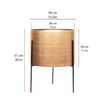 Zoe - Brass Mid-Century Planter With Black Metal Stand