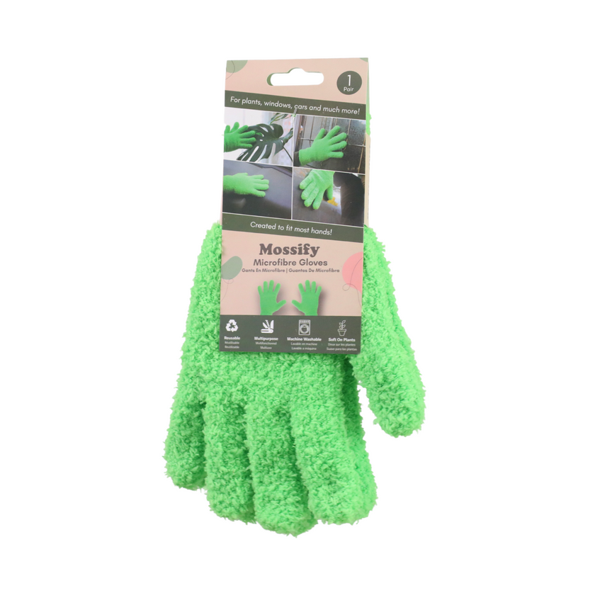 1 Pair Leaf Shining Microfiber Gloves
