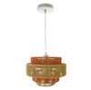 Dorset Pendant Lamp - White And Natural Terracotta