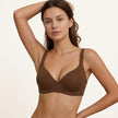 Women's Underwired Unlined Balconette Bra for Everyday and Low-Cut Tops