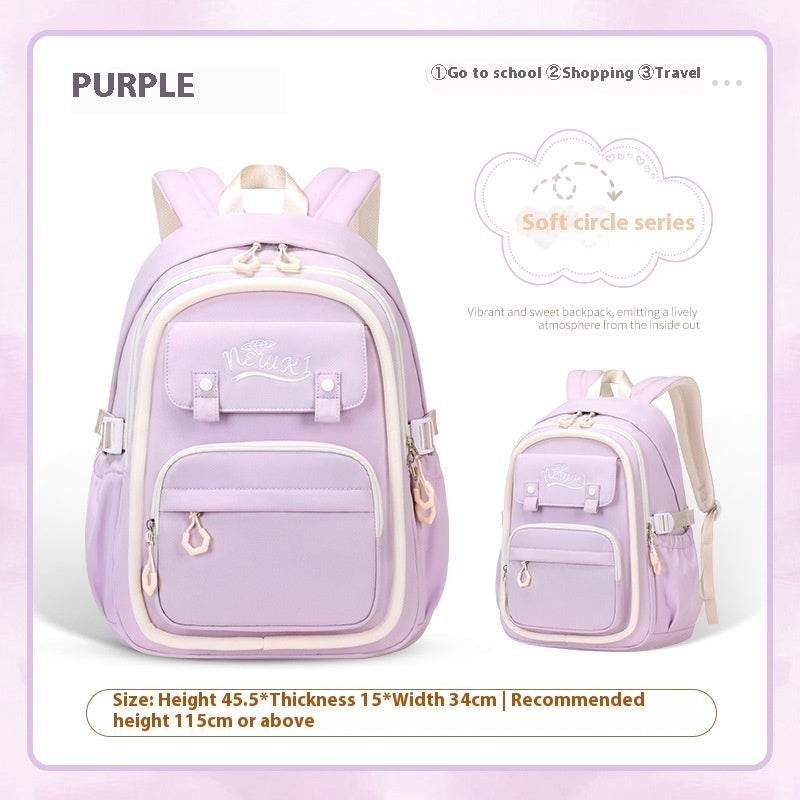 Girls' Super Lightweight Large Capacity Multi-compartment Waterproof Backpack