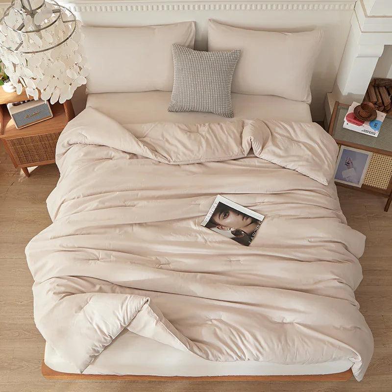 Cross-border Synthetic Quilt Four Seasons Duvet Insert Washed Cotton Brushed Duvet Insert Factory Foreign Trade Wholesale