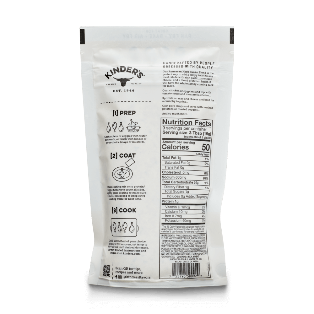 Kinder's Parmesan Herb Crispy Panko Blend