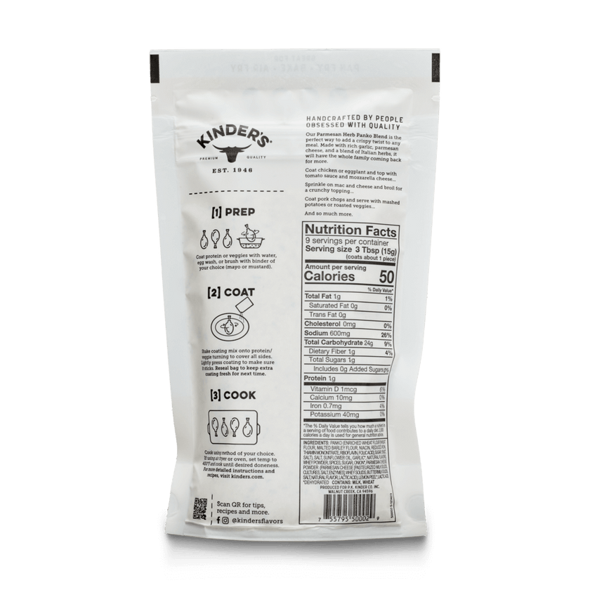 Kinder's Parmesan Herb Crispy Panko Blend