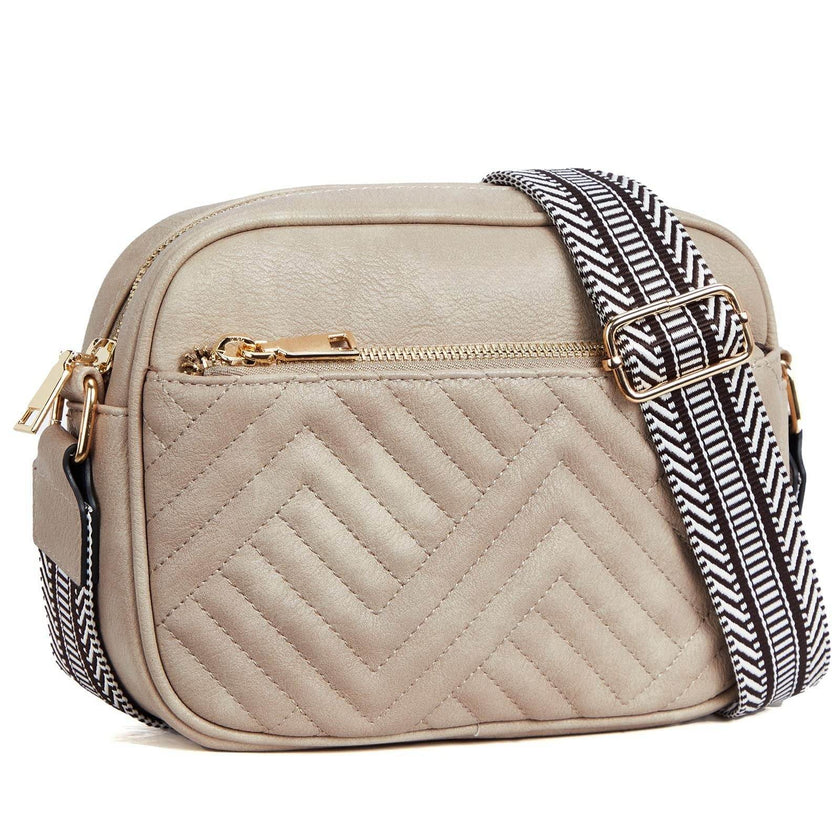 Daily Matching PU Leather Business Commute Zipper Crossbody Bags for women